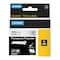 Dymo Rhino Permanent Vinyl Industrial Label Tape, 0.5" x 18 ft, Clear/Black Print 622289 - alternate 1